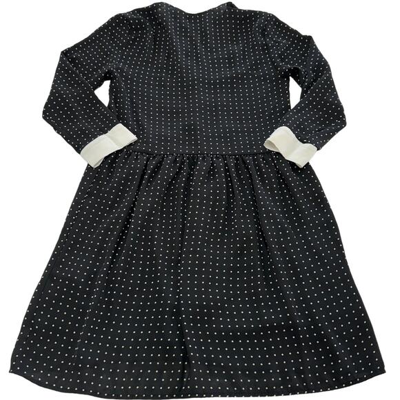 Zara Dress Womens X Small Black White Polka Dot Button Shift Oversized - Picture 3 of 9